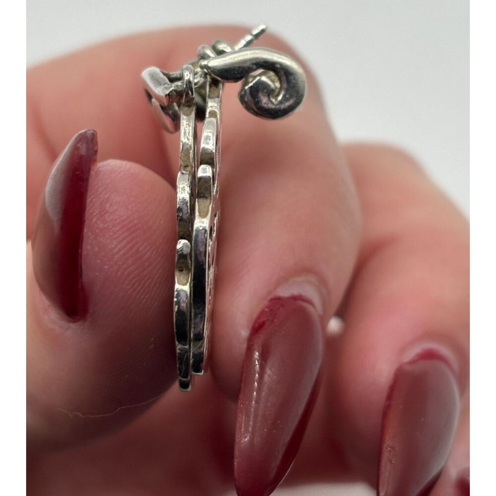 Barse 925 Sterling Silver Scroll Dangle Earrings - image 4